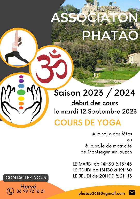 ASSOCIATION PHATAO - Cours de Yoga Saison 2023/2024